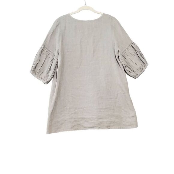 BRYN WALKER Women's Bell Flare Sleeve Lagenlook Pullover Top Tunic Medium - Picture 2 of 8